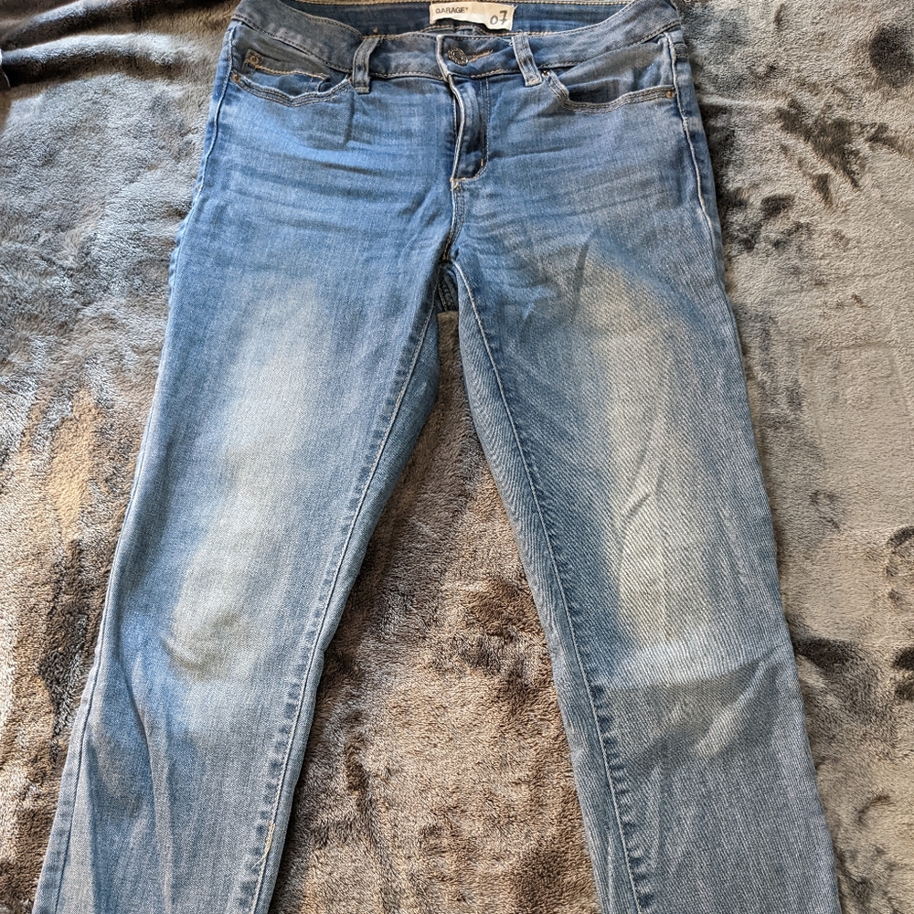 GARAGE Mid-Rise Light Blue Jeans